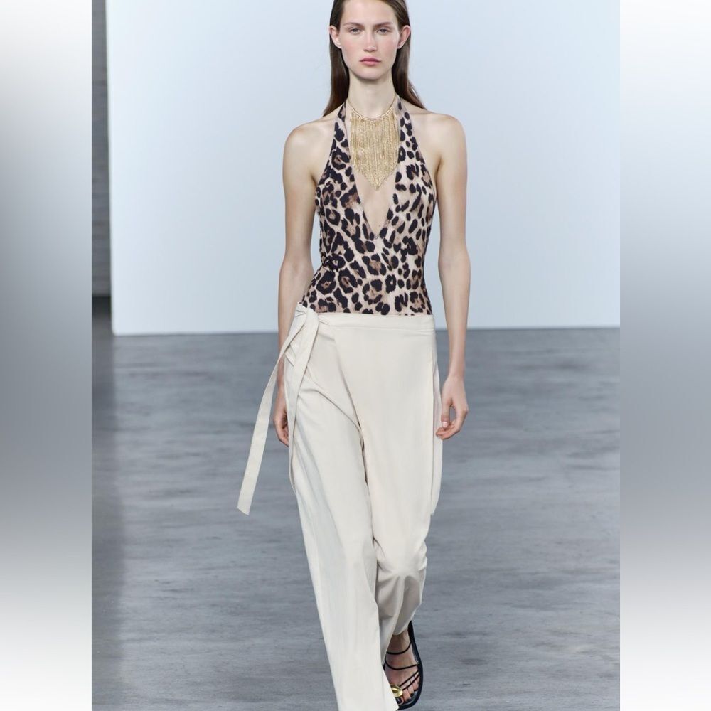 Zara wrap front pareo pants